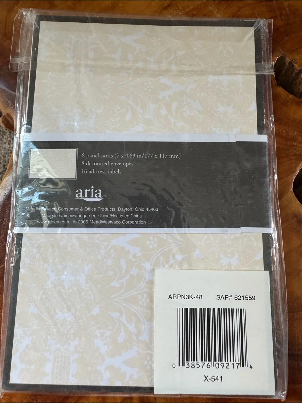Lot of 3 Aria Designer Correspondence Kits Stationery Cards Envelopes Sealed